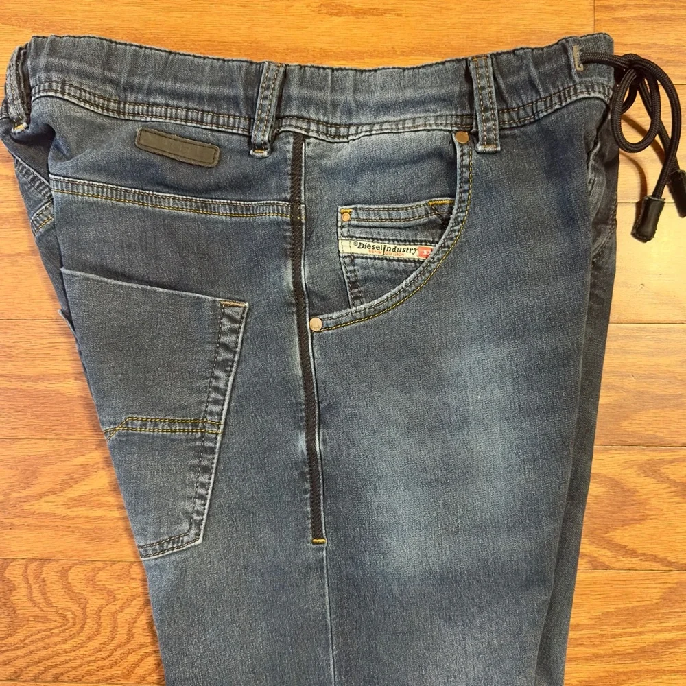 Diesel Krooley tapered drawstring dark denim faded - Picture 2 of 6